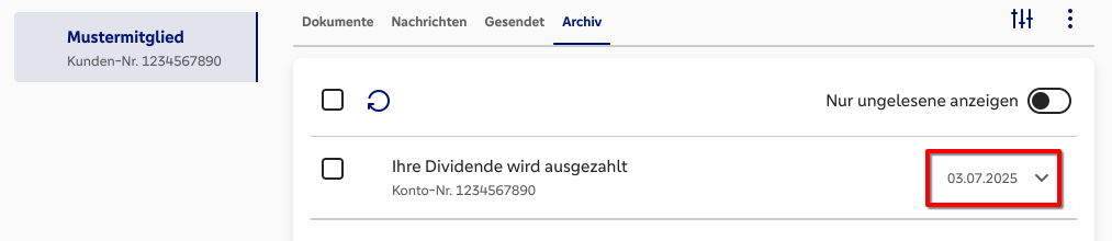 Die Nachricht "Ihre Dividende wird ausgezahlt"
